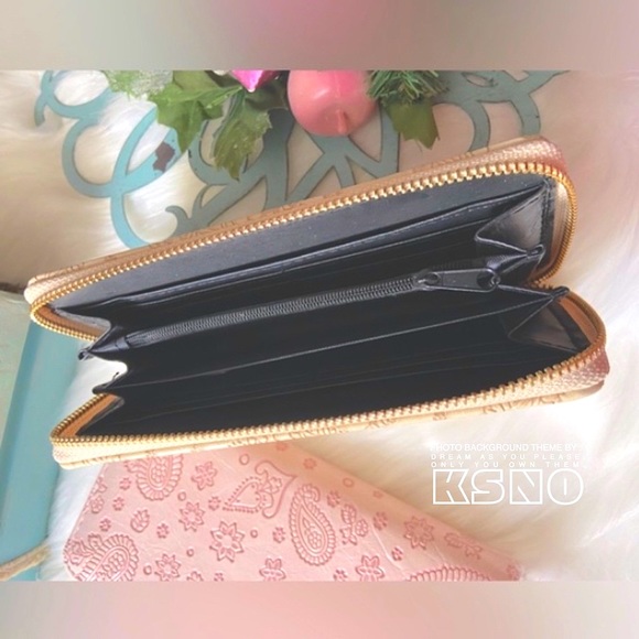 ✌🏼 #45 Country Boho Paisley Printed Leather Wallet - Picture 8 of 15